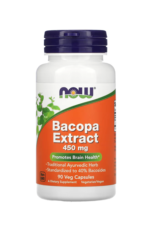 NOW  Foods BACOPA  EXTRACT  450mg  90 Veg Capsules.ABD Menşei.4048