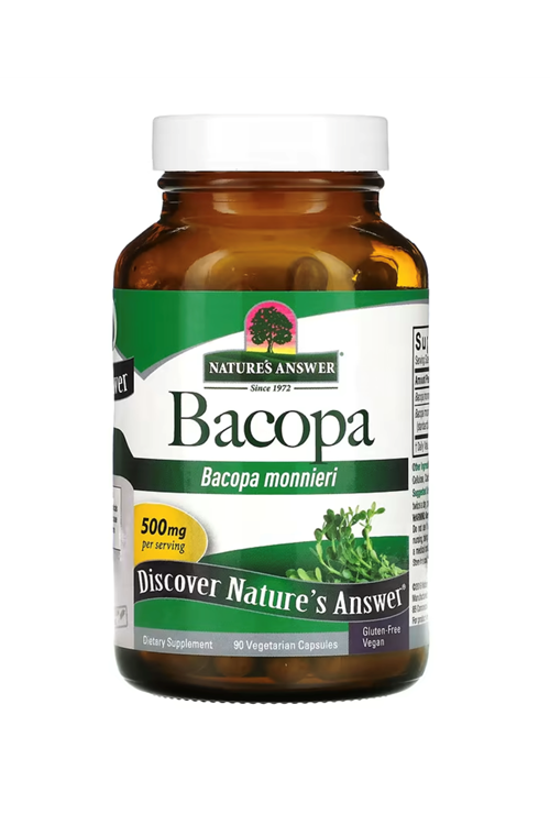 Nature's Answer  Bacopa  500mg  90 Vegetarian Capsul.Usa Menşei.45.