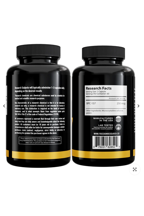 Freedom Research BPC 157 60 Capsul.Made ın Usa.49.