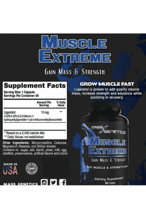 Mass Genetıcs  LGD-4033 Ligandrol 10mg 90 Capsul.43.