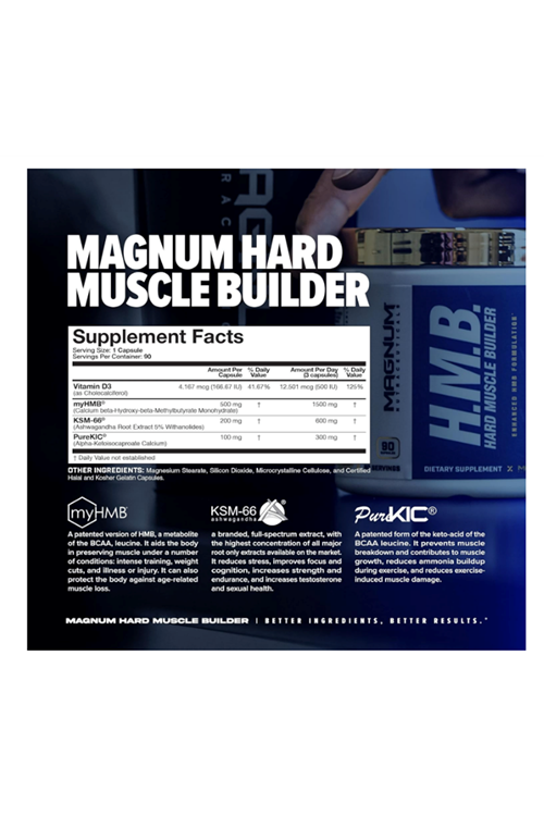 Magnum Nutraceuticals Hard Muscle Builder HMB+KSM-66  90 Capsul. Usa Version.3843