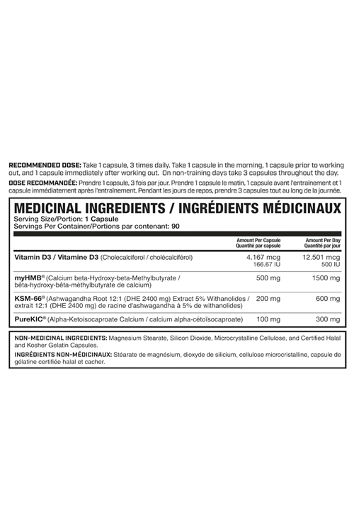 Magnum Nutraceuticals Hard Muscle Builder HMB+KSM-66  90 Capsul. Usa Version.3843