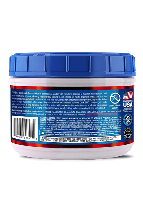 Evogen CellKEM PR Post Workout Powder, Essential Amino Acids, Creatine Nitrate, Sensoril Ashvagandha, Recovery  Raspberry Lemonade 378gr.Usa Menşei