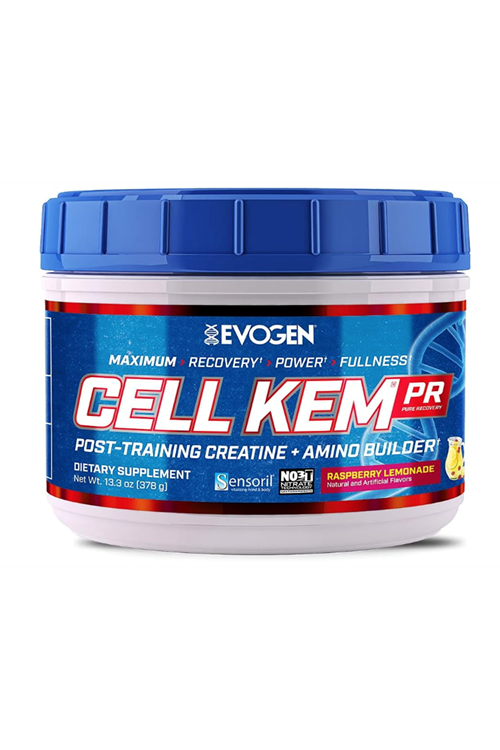 Evogen CellKEM PR Post Workout Powder, Essential Amino Acids, Creatine Nitrate, Sensoril Ashvagandha, Recovery  Raspberry Lemonade 378gr.Usa Menşei