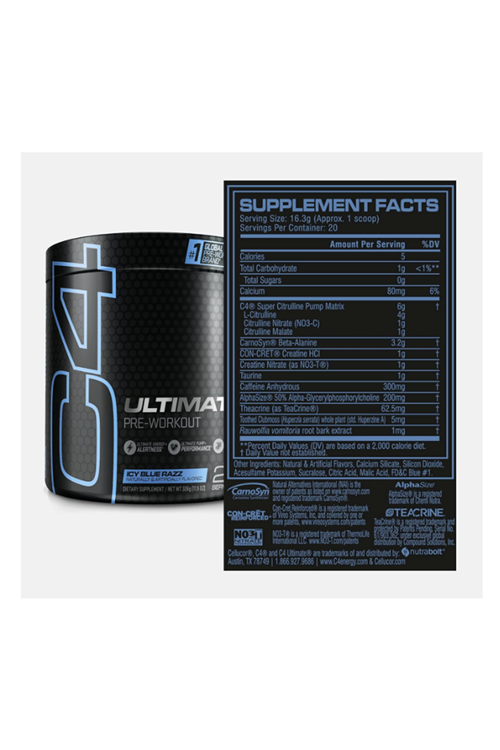 Cellucor C4 Ultimate  Pre-Workout  326gr.Usa Versiondur.Avrupa Değildir.4072