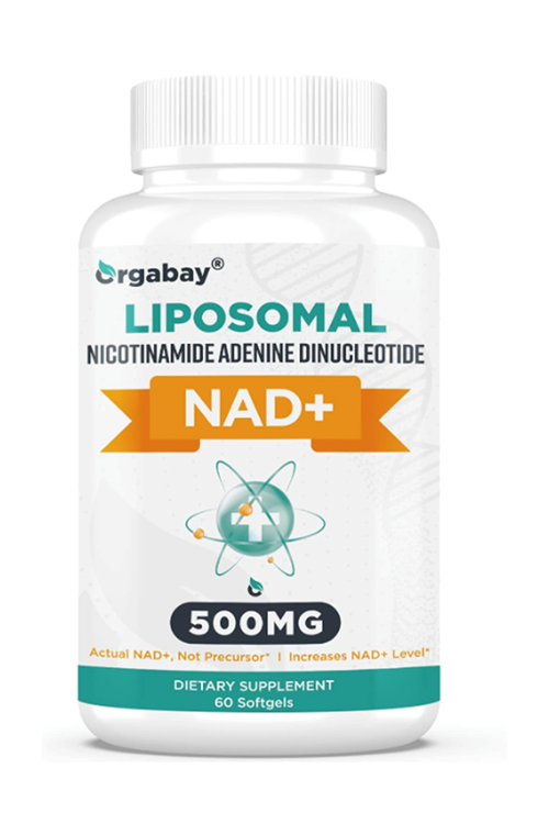 Orgabay Liposomal NAD+ Supplement 500 mg, High Absorption, Boost NAD+ with TMG 250 mg, Than Nicotinamide Riboside, Support Cellular Energy, Healthy Aging  60 Softgels.4047