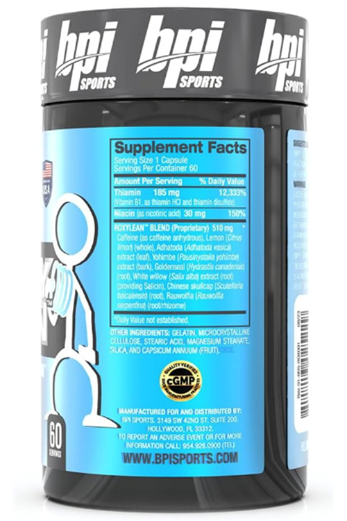 BPI Sports -Roxylean Extreme Fat Burner Weight Loss  60 Capsul.Usa Menşei.46.