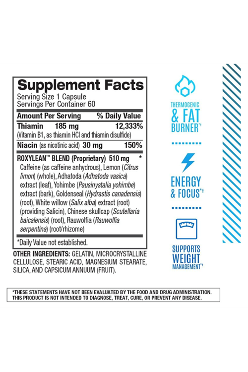 BPI Sports -Roxylean Extreme Fat Burner Weight Loss  60 Capsul.Usa Menşei.