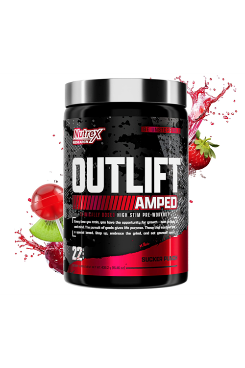 Nutrex OUTLIFT Amped Max Dosed STIM Pre Workout 440gr. Usa Version. Avrupa Değildir!! 44.