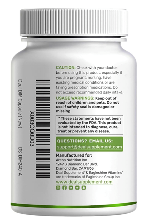 DEAL SUPPLEMENT DIM 300mg  240 Capsul.Abd Menşei.3847