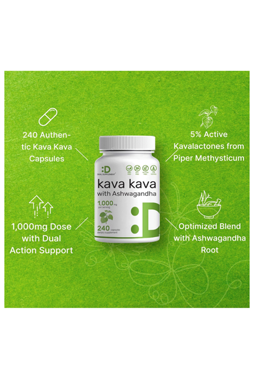 DEAL SUPLAMENTS  KAVA KAVA  750mg  240 Capsul.Abd Menşei.50.