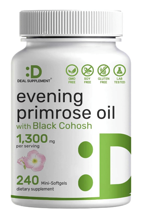DEAL SUPPLEMENT Evening Primrose Oil 1300mg  240 Mini Softgels, Usa Menşei. 4043