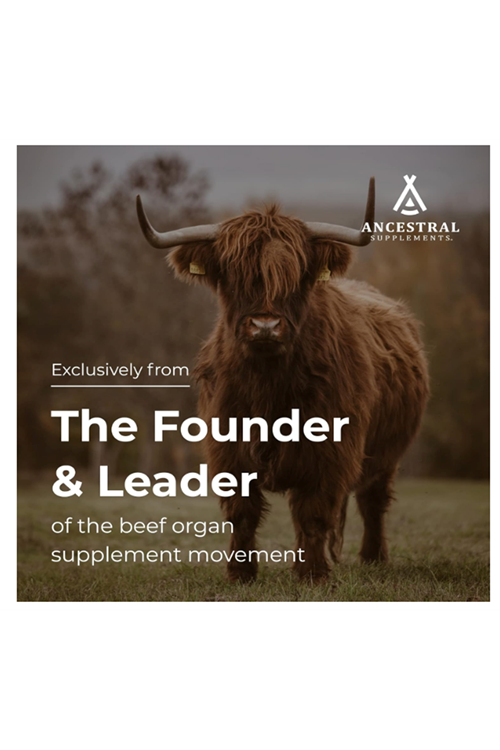 Ancestral Supplements Grass Fed Beef Brain with Beef Liver 3000MG 180 Capsul. Usa Menşei.3978