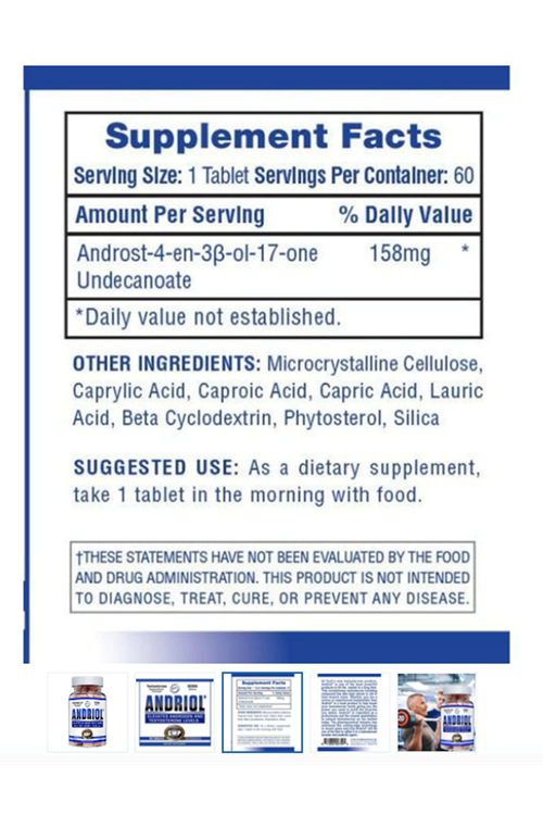 Hi-Tech Pharmaceuticals Andriol 60 Tablet.Usa Version.61.