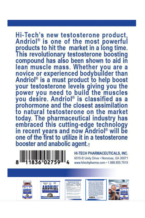 Hi-Tech Pharmaceuticals Andriol 60 Tablet.Usa Version.56.