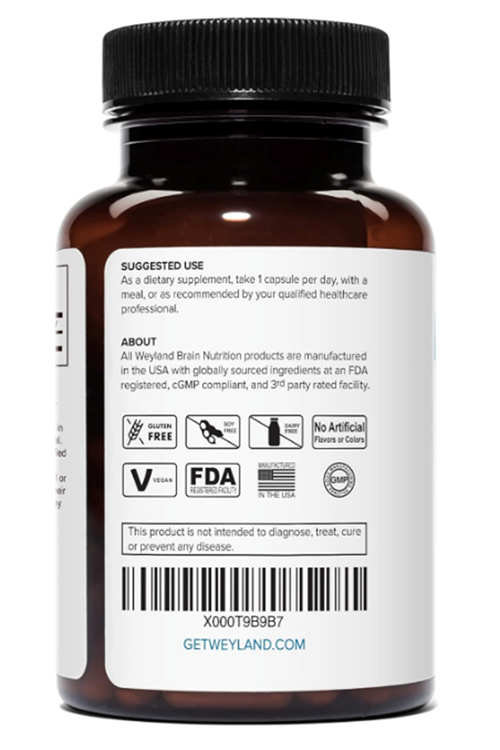 Weyland Brain Nutrition: Lithium Orotate 10mg  60 Veg Capsul.Usa Menşei. 3940