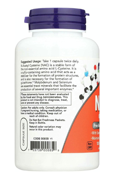 NOW  N.A.C   600mg 100 Kapsul.MADE IN USA. 3935
