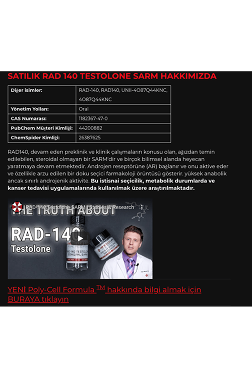 Umbrella Labs RAD-140 30ML- 20MG 30 Servis.(SKT:05.2025) (ORIJINALLİK HOLOGRAMI ve KAREKOD VARDIR).USA.3553*