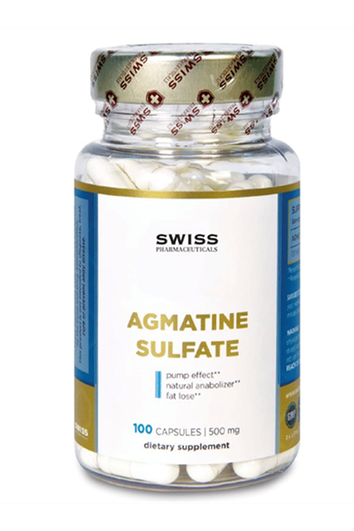 Swiss Pharmaceuticals AGMATINE SULFATE 500mg 100 Capsul.37.