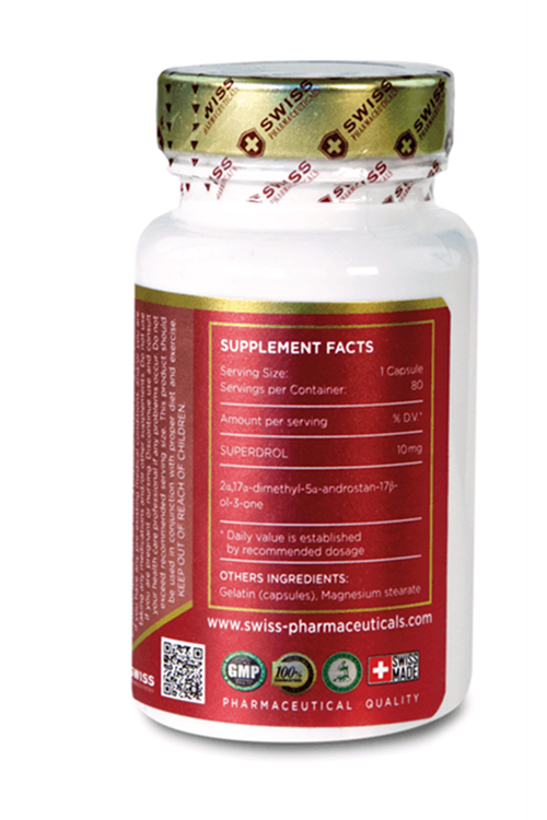 Swiss Pharmaceuticals  SUPERDROL 10mg 80 Capsul.49.