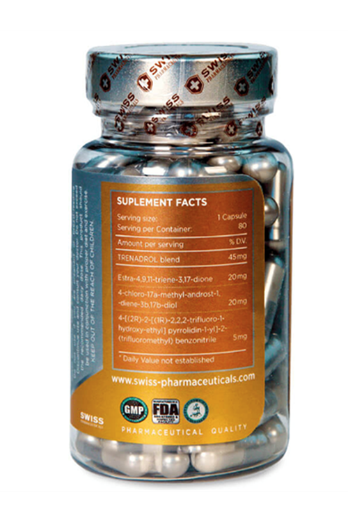 Swiss Pharmaceuticals  TRENADROL 45mg 80 Capsul.51.