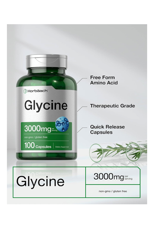 Horbäach Glycine 3000mg 100 Capsul.Usa Menşei. 4137