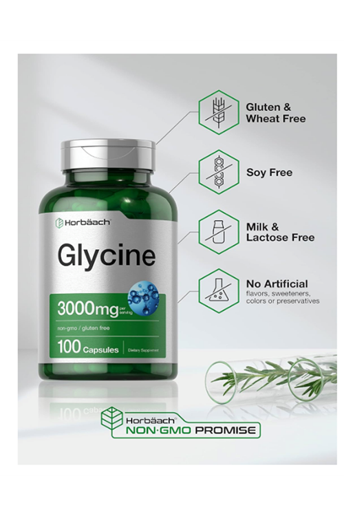 Horbäach Glycine 3000mg 100 Capsul.Usa Menşei. 4137