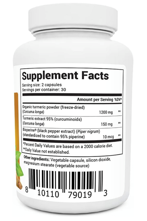 Dr.Berg (Özelsporcugıdaların'dan !!) Turmeric Curcumin (BioPerine) 1350mg  60 Capsul.Usa Menşei.44.