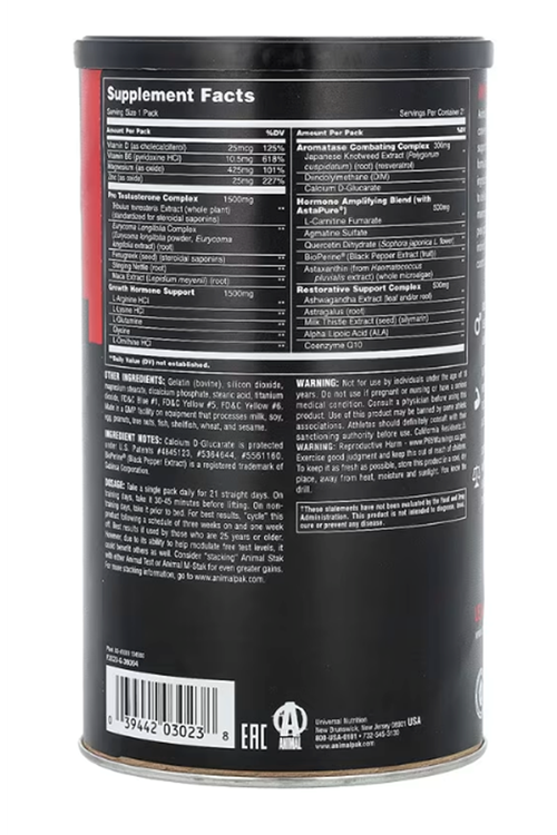 Unıversal Animal Stak (Özelsporcugıdaların'dan !!)  21 Packs.Avrupa Üretim Değildir!!.Usa Menşei.67.