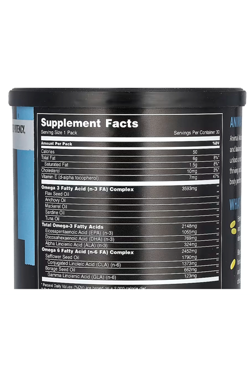 Animal  Advanced Omega-3  30 Packs.Avrupa Üretim Değildir!!Amerikan Üretimdir!!.66.