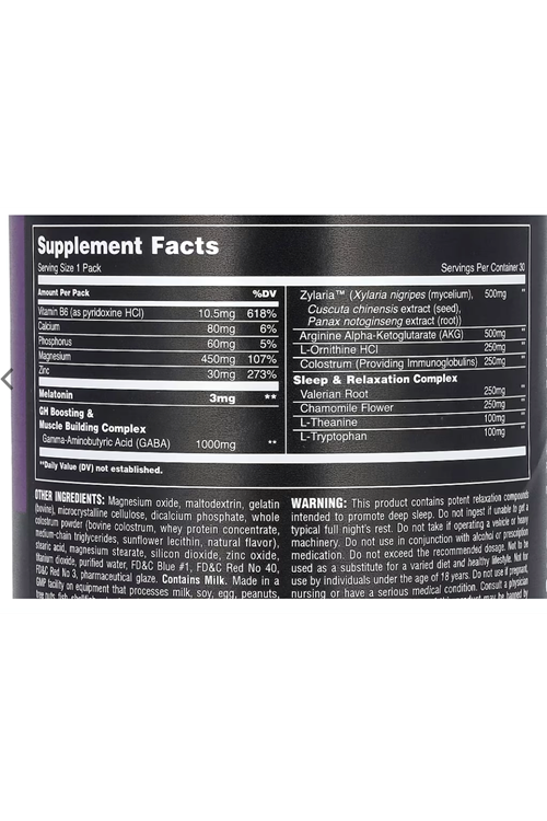 Animal, PM, Sleep & Nighttime Recovery, 30 Packs. Usa Menşei. 3869