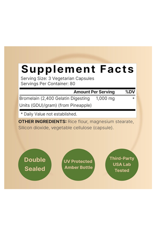 NatureBell Bromelain 1000mg  240 Veggie Capsul.Usa Menşei.45.