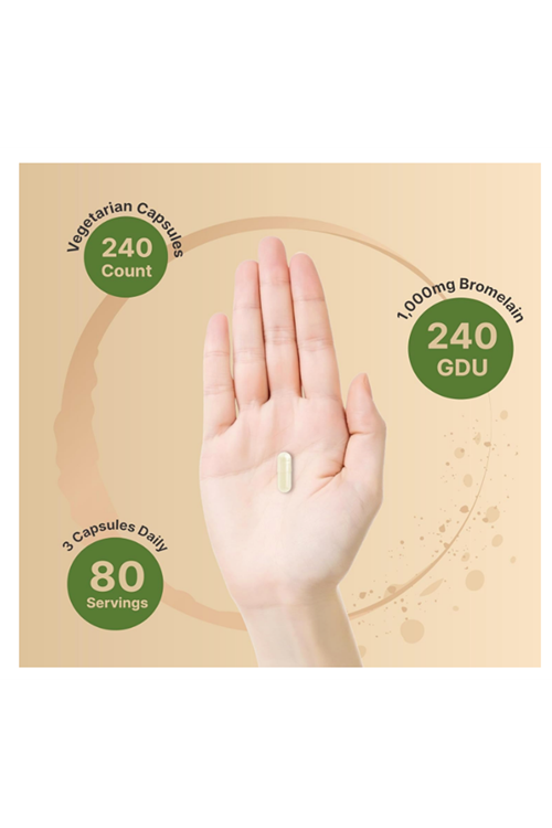 NatureBell Bromelain 1000mg  240 Veggie Capsul.Usa Menşei.45.