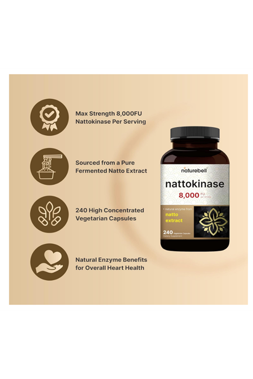 NatureBell Nattokinase  8,000 FU  240 Veggie Capsul.Usa Menşei. 54.