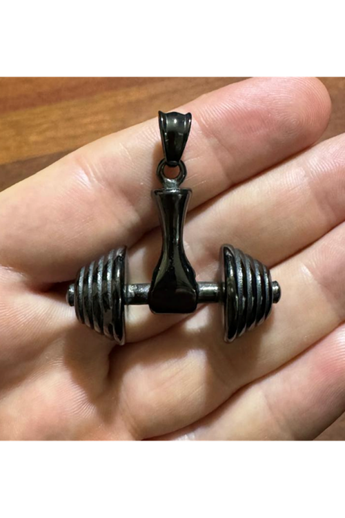 Yurtdışı İthal Çelik Dumbel Kolye Ucu.Kargo Ücreti Alıcıya Aittir