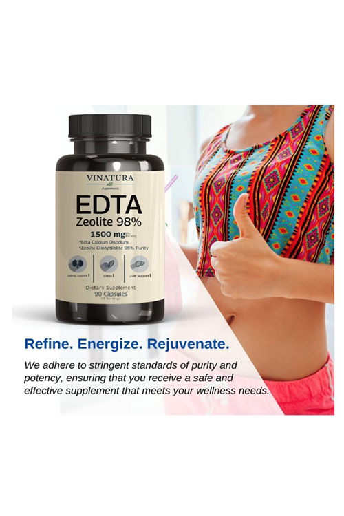 VINATURA EDTA Liver Support  Edta Calcium Disodium, Kale Extract  90 Capsul.Abd Menşei.3947.