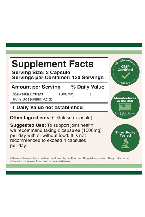 Double Wood Boswellia Extract 240 Capsul..Abd Menşei.38.