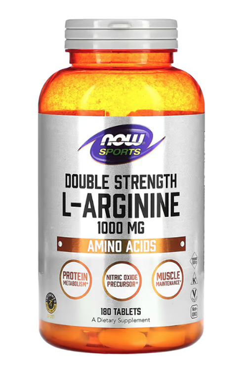 NOW  Double Strength L-Arginine, 1,000 mg, 180 Tablet.Usa Menşei..4041