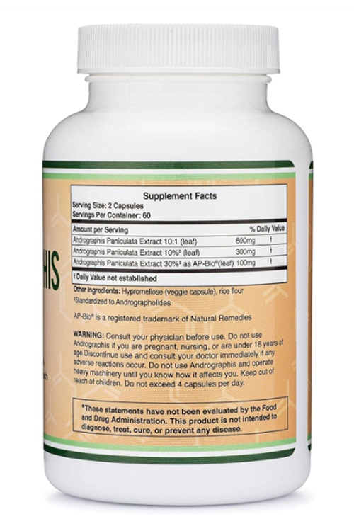 Double Wood Andrographis 1000mg  120 Capsul. 3839