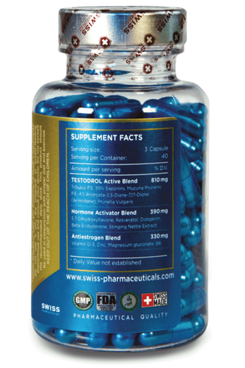 Swiss Pharmaceuticals TESTODROL PCT 120 Capsul.4547