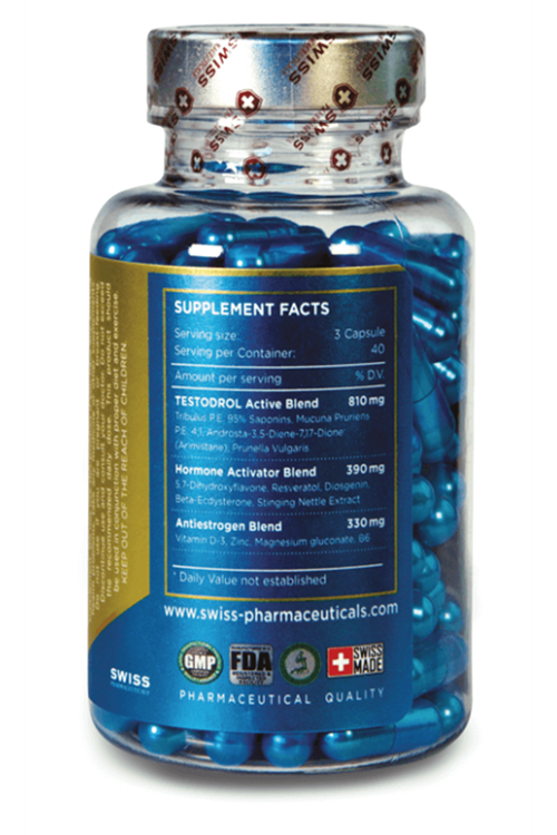 Swiss Pharmaceuticals TESTODROL PCT 120 Capsul.4547