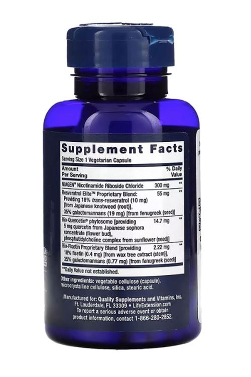 Life Nutrıtion NAD  Regenerator - Resveratrol -  372mg 30 Veg Capsul.72.