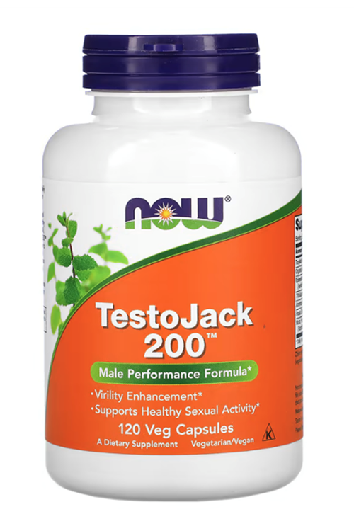 NOW TestoJack 200 Natural Testosteron Booster 120 Veg Capsul. Usa Version.4061