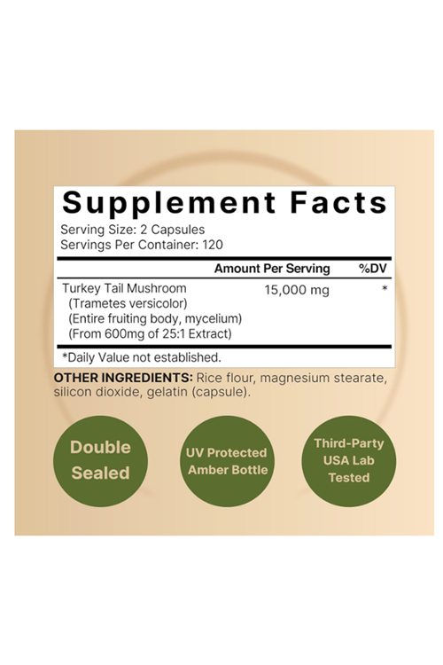 NatureBell Turkey Tail Mushroom 240 Capsul.Usa Menşei. 3733