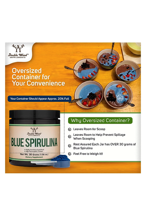 Double Wood Blue Spirulina 30gr.Made ın Usa 41.
