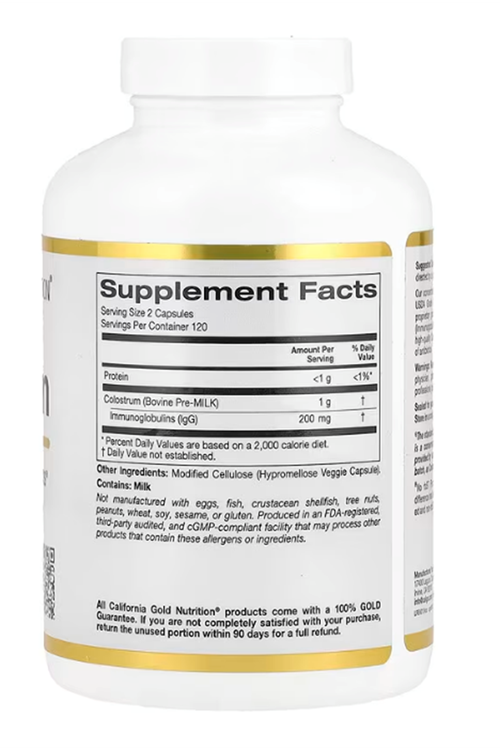 California Gold Nutrition Colostrum 240 Veggie Capsul.Abd Menşei. 3947