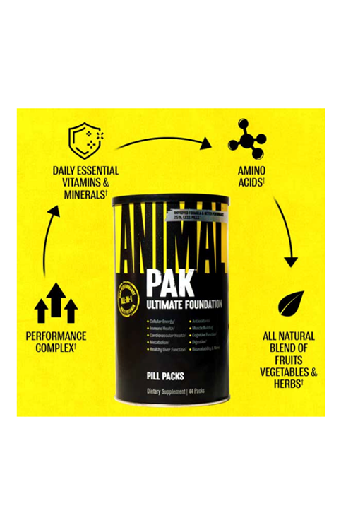 Animal Pak Ultimate Foundatıon, 44 Packs. Abd Version. Avrupa Değil. 3969
