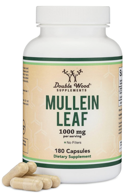 Double Wood Mullein Leaf 1000mg 180 Veg Capsul.ABD MENŞEİ 39.