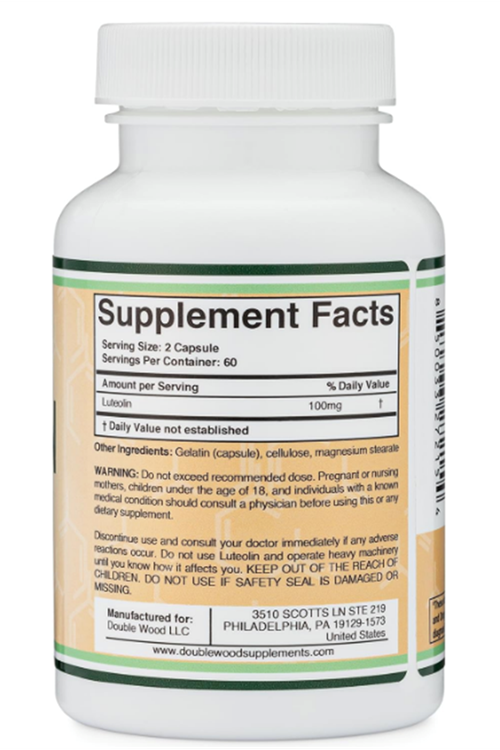 Double Wood Luteolin 100mg  120 Capsul. 4039