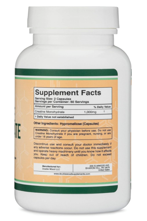 Double Wood  Creatine  1000mg  120  Capsul.Made ın Usa.38.